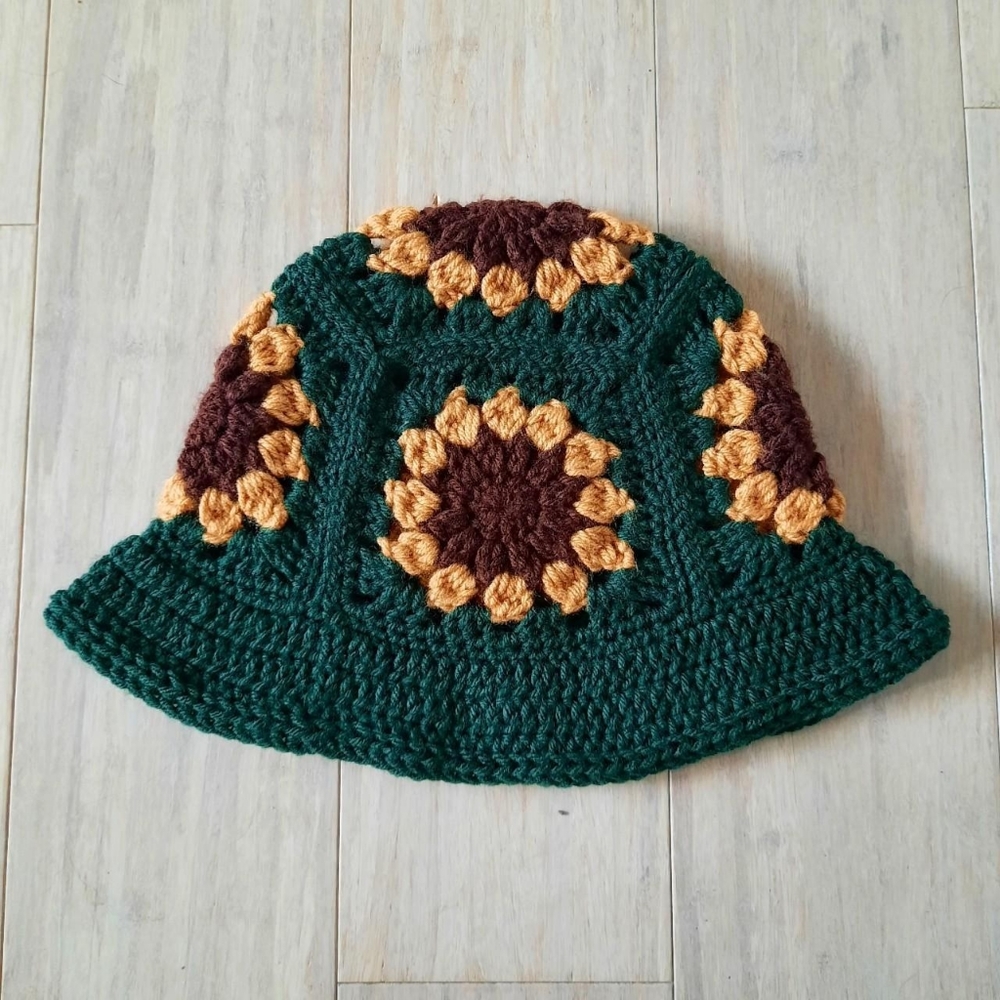 Crochet Sunflower Bucket Hat